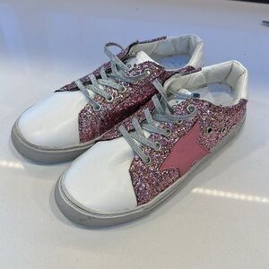 Lola and the Boys pink glitter and shimmer Sneakers Size 3